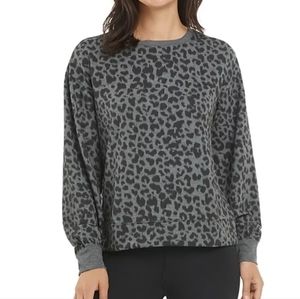 XL DANSKIN Lightweight Leopard Print Sweatshirt